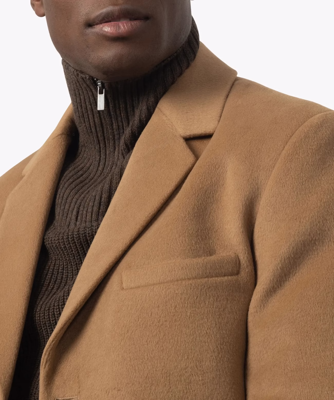 Men’s Classic Camel Wool Coat – Timeless Elegance - Image 2